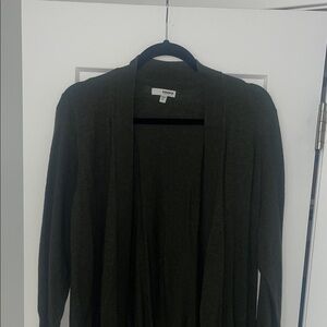 Forest Green Open Front Cardigan